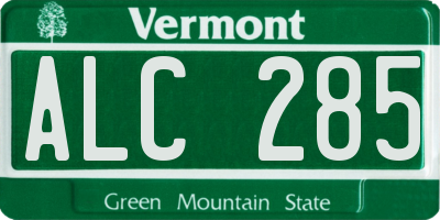 VT license plate ALC285