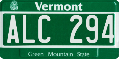 VT license plate ALC294