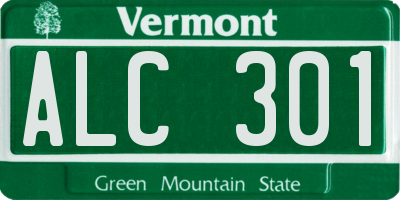 VT license plate ALC301