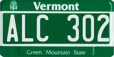 VT license plate ALC302