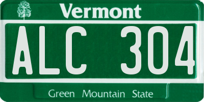 VT license plate ALC304