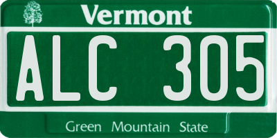 VT license plate ALC305