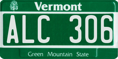 VT license plate ALC306
