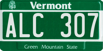 VT license plate ALC307