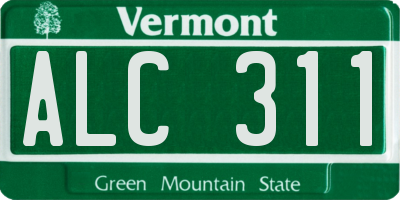 VT license plate ALC311