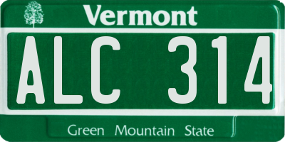VT license plate ALC314