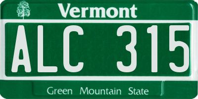 VT license plate ALC315