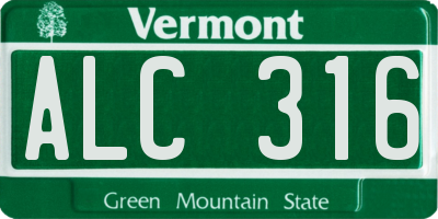 VT license plate ALC316