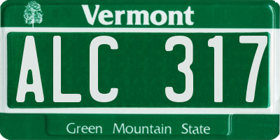 VT license plate ALC317