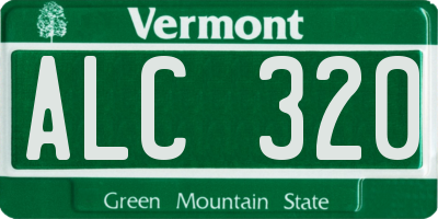 VT license plate ALC320