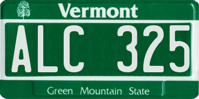 VT license plate ALC325