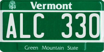 VT license plate ALC330