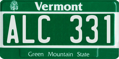 VT license plate ALC331