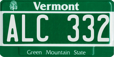 VT license plate ALC332