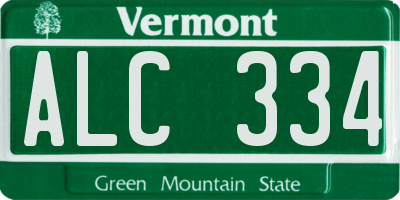 VT license plate ALC334