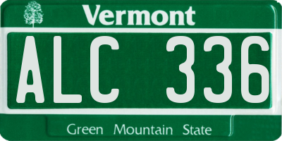 VT license plate ALC336