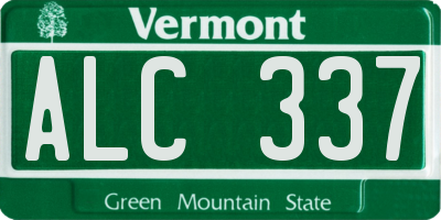 VT license plate ALC337