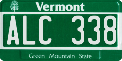 VT license plate ALC338