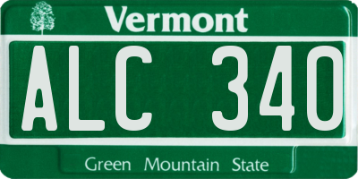 VT license plate ALC340