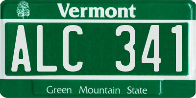 VT license plate ALC341