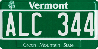 VT license plate ALC344