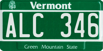 VT license plate ALC346