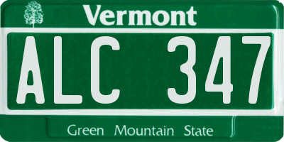VT license plate ALC347