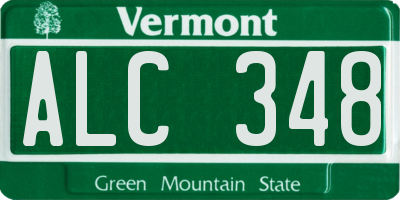 VT license plate ALC348