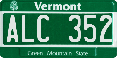 VT license plate ALC352