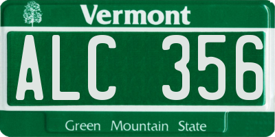 VT license plate ALC356
