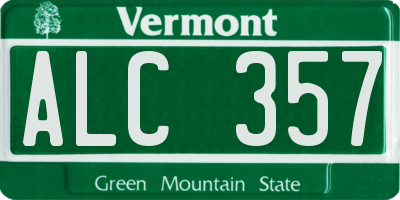 VT license plate ALC357