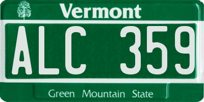 VT license plate ALC359