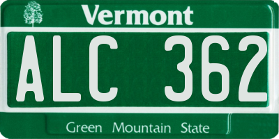 VT license plate ALC362