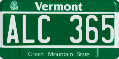 VT license plate ALC365