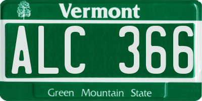 VT license plate ALC366