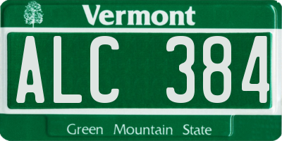 VT license plate ALC384