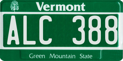 VT license plate ALC388