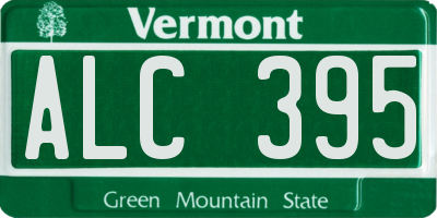 VT license plate ALC395