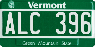 VT license plate ALC396