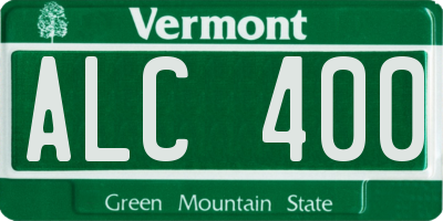 VT license plate ALC400