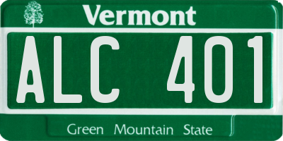 VT license plate ALC401