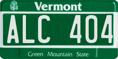 VT license plate ALC404