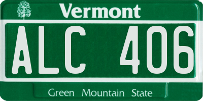 VT license plate ALC406