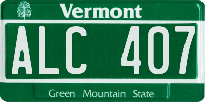 VT license plate ALC407
