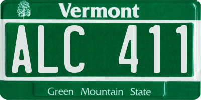 VT license plate ALC411