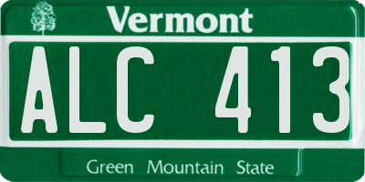 VT license plate ALC413