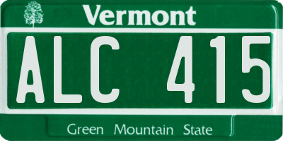 VT license plate ALC415