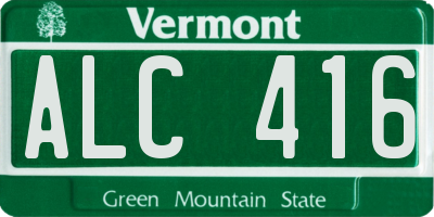 VT license plate ALC416