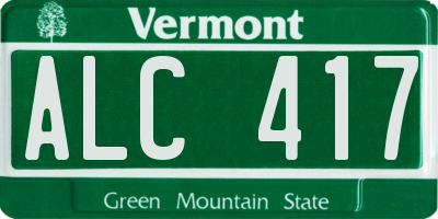 VT license plate ALC417