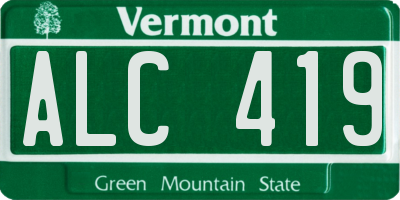 VT license plate ALC419